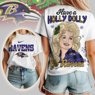 Baltimore Ravens | Premium NFL Have A Holly Dolly Women Shirt