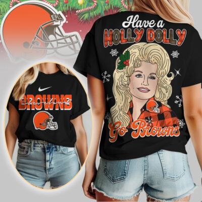 Cleveland Browns | Premium NFL Have A Holly Dolly Women Shirt
