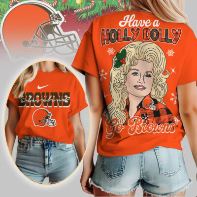 Cleveland Browns | Premium NFL Have A Holly Dolly Women Shirt