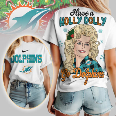 Miami Dolphins | Premium NFL Have A Holly Dolly Women Shirt