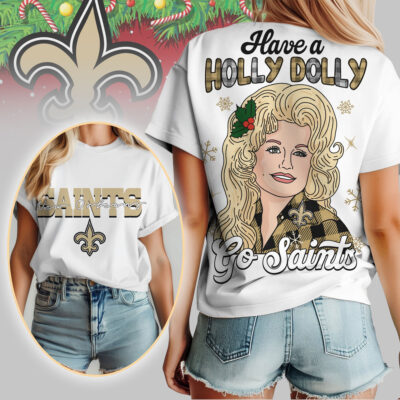 New Orleans Saints | Premium NFL Have A Holly Dolly Women Shirt