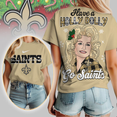 New Orleans Saints | Premium NFL Have A Holly Dolly Women Shirt