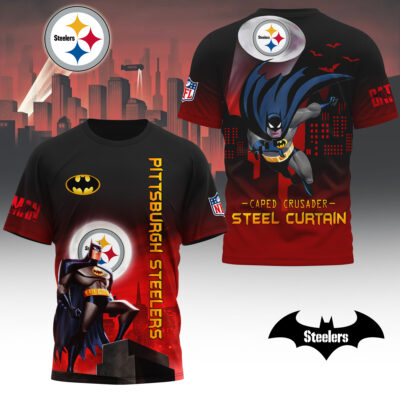 Pittsburgh Steelers | Premium NFL Caped Crusader 3D Shirt - S