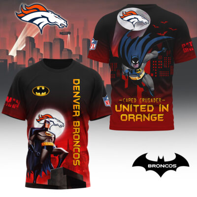 Denver Broncos | Premium NFL Caped Crusader 3D Shirt - 4XL