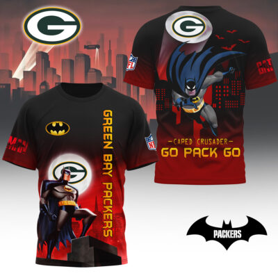 Green Bay Packers | Premium NFL Caped Crusader 3D Shirt - L