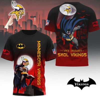 Minnesota Vikings | Premium NFL Caped Crusader 3D Shirt