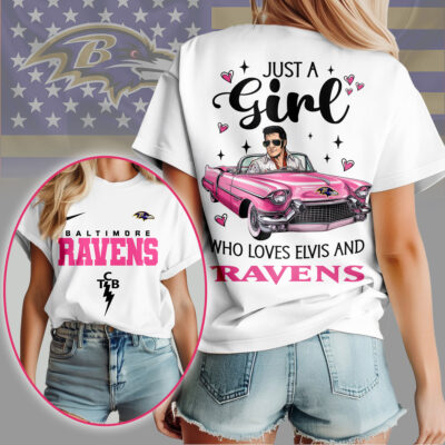 Baltimore Ravens | Premium NFL Elvis Love Women Shirt