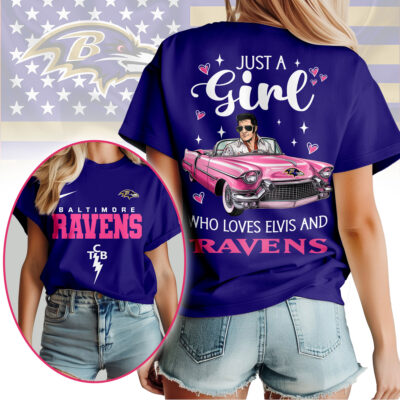 Baltimore Ravens | Premium NFL Elvis Love Women Shirt