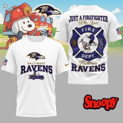 Baltimore Ravens | Premium NFL Snoopy Firefighter 3D Shirt