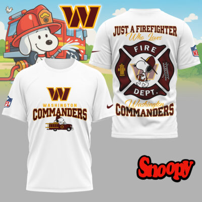 Washington Commanders | Premium NFL Snoopy Firefighter 3D Shirt