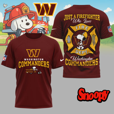 Washington Commanders | Premium NFL Snoopy Firefighter 3D Shirt