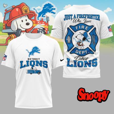 Detroit Lions | Premium NFL Snoopy Firefighter 3D Shirt