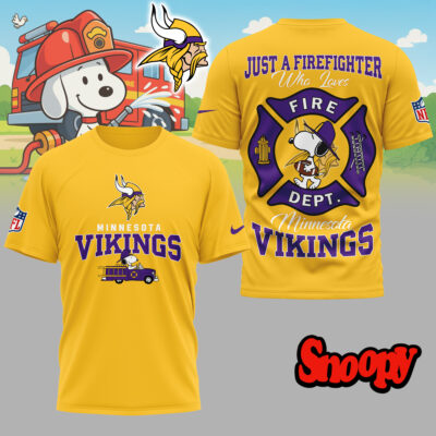 Minnesota Vikings | Premium NFL Snoopy Firefighter 3D Shirt