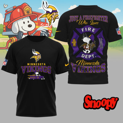 Minnesota Vikings | Premium NFL Snoopy Firefighter 3D Shirt