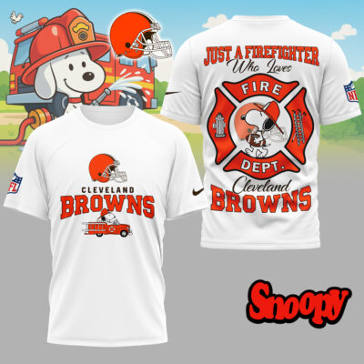 Cleveland Browns | Premium NFL Snoopy Firefighter 3D Shirt