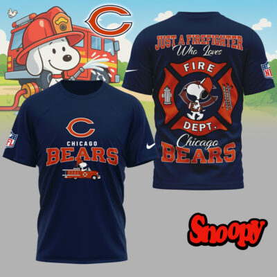 Chicago Bears | Premium NFL Snoopy Firefighter 3D Shirt