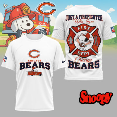 Chicago Bears | Premium NFL Snoopy Firefighter 3D Shirt