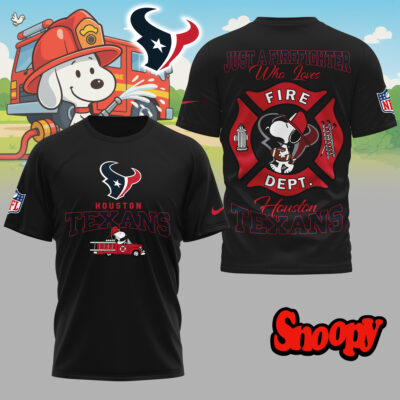 Houston Texans | Premium NFL Snoopy Firefighter 3D Shirt
