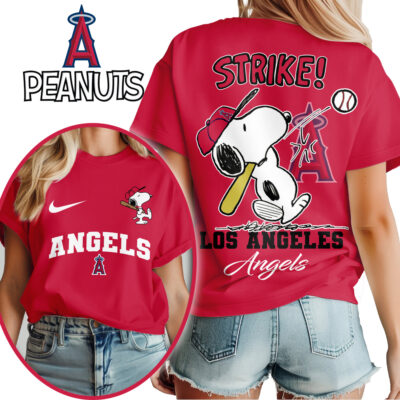 Los Angeles Angels | Premium MLB x Peanuts Fan 3D Shirt