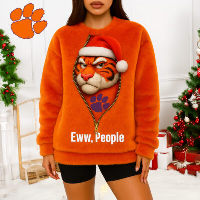 Clemson Tigers | Premium NCAA Mascot Eww People Christmas 3D Sweater
