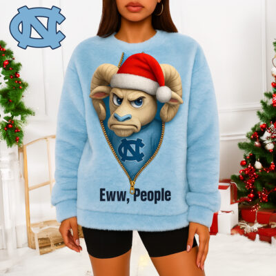 North Carolina Tar Heels | Premium NCAA Mascot Eww People Christmas 3D Sweater