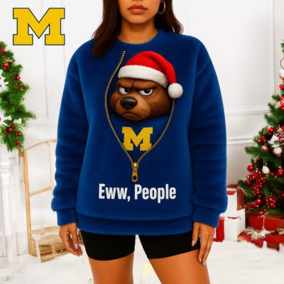 Michigan Wolverines | Premium NCAA Mascot Eww People Christmas 3D Sweater