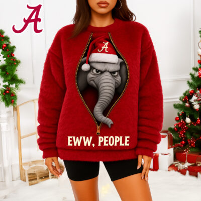 Alabama Crimson Tide | Premium NCAA Mascot Eww People Christmas 3D Sweater
