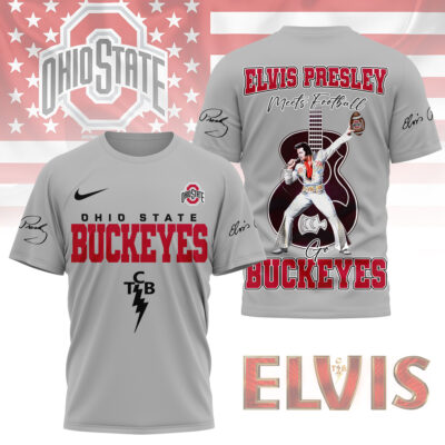 Ohio State Buckeyes | Premium NCAA Elvis Presley Fan 3D Shirt