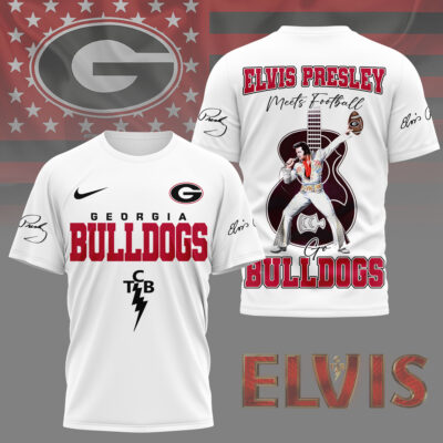 Georgia Bulldogs | Premium NCAA Elvis Presley Fan 3D Shirt
