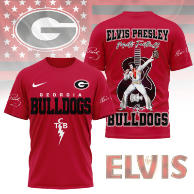 Georgia Bulldogs | Premium NCAA Elvis Presley Fan 3D Shirt
