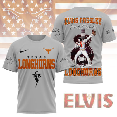Texas Longhorns | Premium NCAA Elvis Presley Fan 3D Shirt