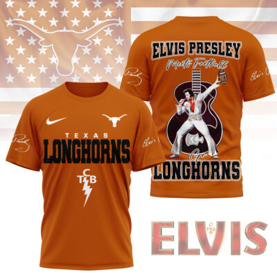 Texas Longhorns | Premium NCAA Elvis Presley Fan 3D Shirt