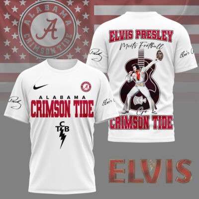 Alabama Crimson Tide | Premium NCAA Elvis Presley Fan 3D Shirt