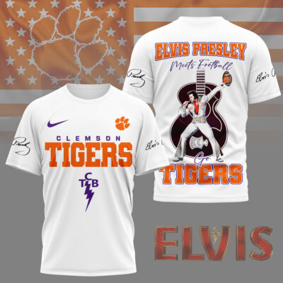 Clemson Tigers | Premium NCAA Elvis Presley Fan 3D Shirt