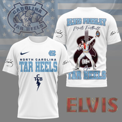 North Carolina Tar Heels | Premium NCAA Elvis Presley Fan 3D Shirt