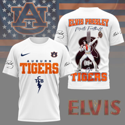 Auburn Tigers | Premium NCAA Elvis Presley Fan 3D Shirt