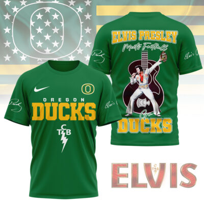 Oregon Ducks | Premium NCAA Elvis Presley Fan 3D Shirt