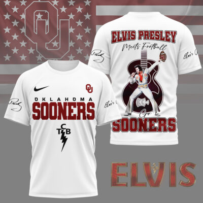 Oklahoma Sooners | Premium NCAA Elvis Presley Fan 3D Shirt