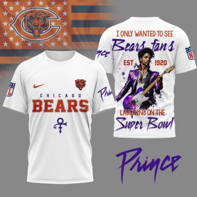 Chicago Bears | Premium NFL Prince Purple Reign Fan 3D Shirt