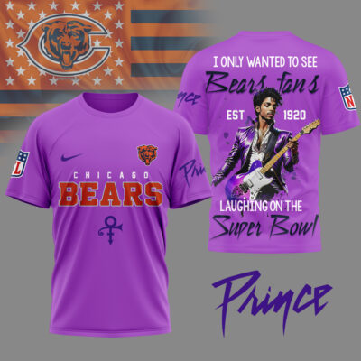 Chicago Bears | Premium NFL Prince Purple Reign Fan 3D Shirt