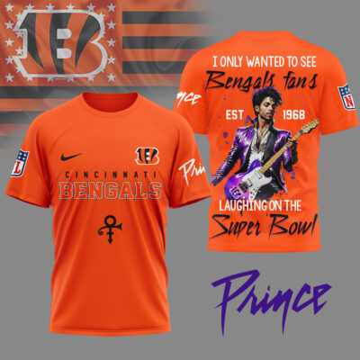 Cincinnati Bengals | Premium NFL Prince Purple Reign Fan 3D Shirt