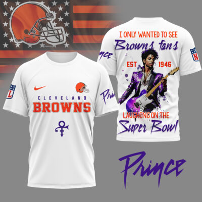 Cleveland Browns | Premium NFL Prince Purple Reign Fan 3D Shirt