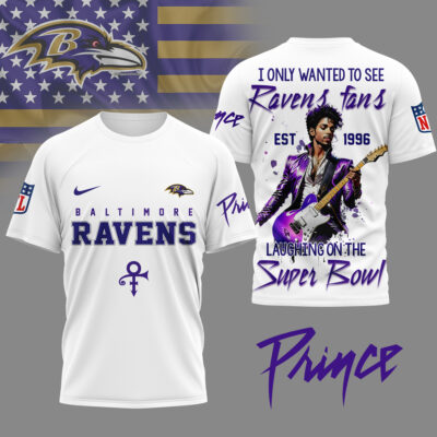 Baltimore Ravens | Premium NFL Prince Purple Reign Fan 3D Shirt