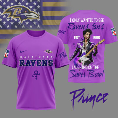 Baltimore Ravens | Premium NFL Prince Purple Reign Fan 3D Shirt