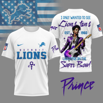 Detroit Lions | Premium NFL Prince Purple Reign Fan 3D Shirt