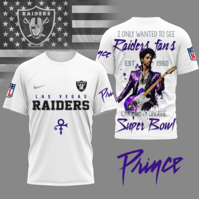 Las Vegas Raiders | Premium NFL Prince Purple Reign Fan 3D Shirt