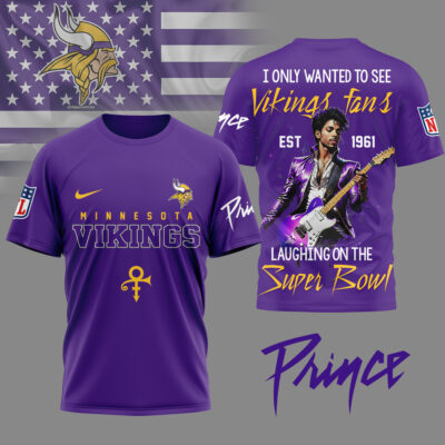 Minnesota Vikings | Premium NFL Prince Purple Reign Fan 3D Shirt