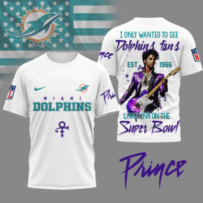Miami Dolphins | Premium NFL Prince Purple Reign Fan 3D Shirt