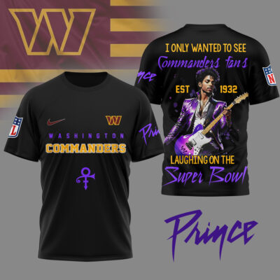 Washington Commanders | Premium NFL Prince Purple Reign Fan 3D Shirt