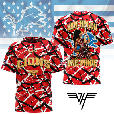 Detroit Lions | Premium NFL Van Halen Fan 3D Shirt